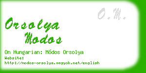 orsolya modos business card