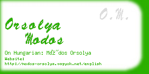 orsolya modos business card